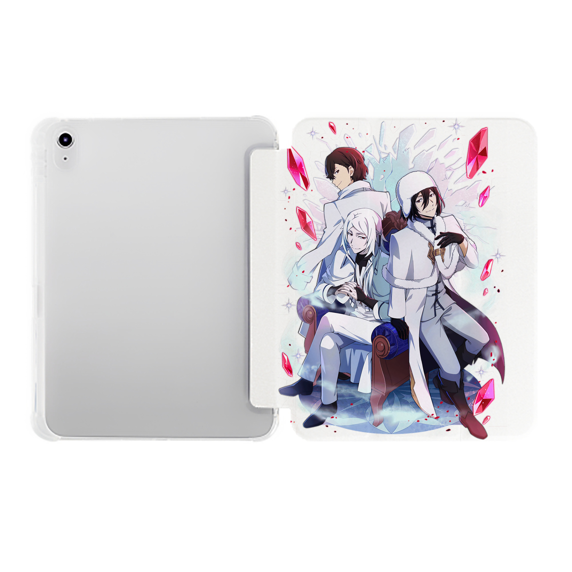 （画像用） 文豪ストレイドッグス Bungo Stray Dogs IPad ケース ペン収納付き 三つ折りスタンド PUレザー×シリコン 対応機種9.5/10.5/10.9インチ